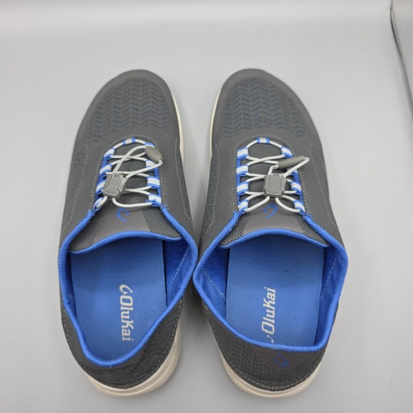 Olukai Inana Shoes Mens Size 9 Gray Mesh Drawstring Wet Grip Athletic Water - Picture 11 of 14